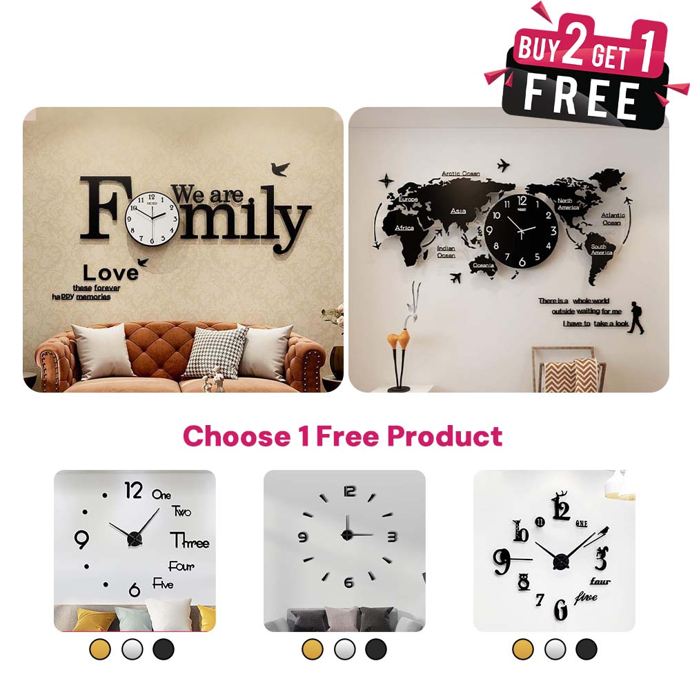 Buy 2 Non-Islamic Clocks, Get 1 FREE!
