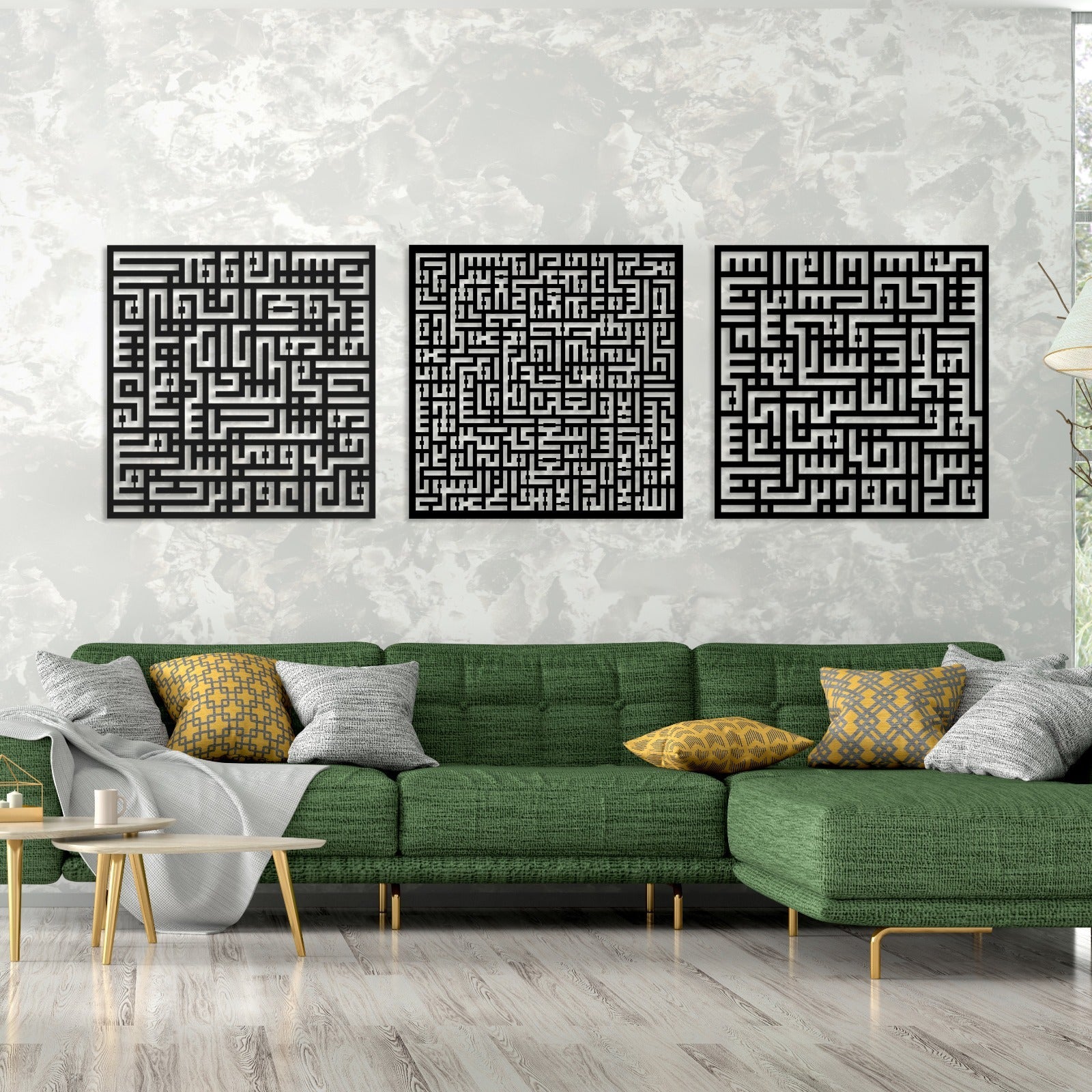 Ayatul Kursi and 2 Quls (Surah Ikhlas, Surah Falaq) - Acrylic Square