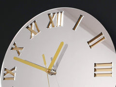 Wall clock Mirror gold, wall clock