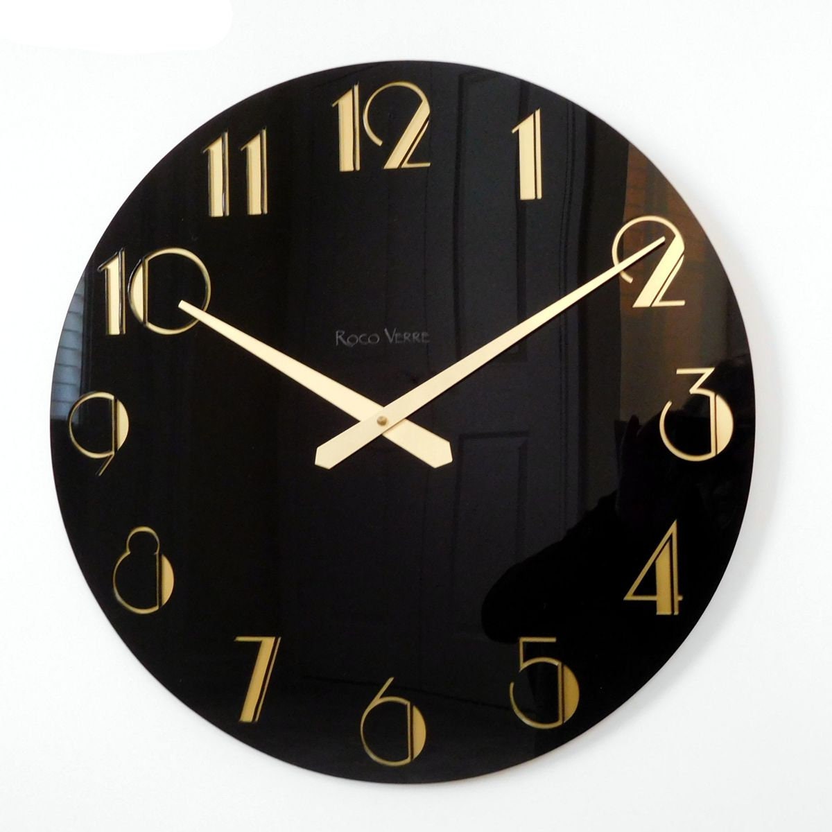 Wall clock Mirror gold, wall clock